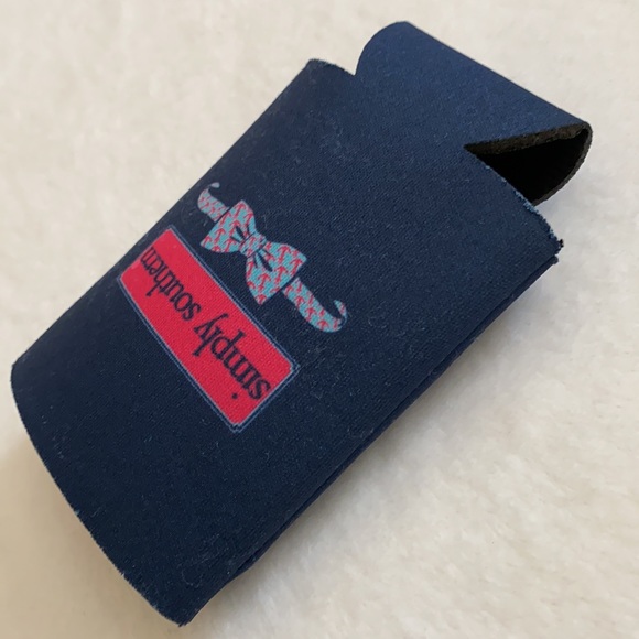 {NWT} Koozie | Simply Southern Logo Nautical Anchor Pattern Bow Tie Can Holder - Picture 10 of 15